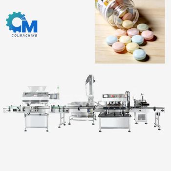 Chewing Gum Gummy Candy Snacks Automatic Counting Packaging Screw Cap Label Line - Shanghai Colmachine Tech Co Ltd - China