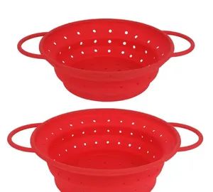 Collapsible Silicon Colander Foldable Colander Basket Sink Colanders and Strainers Basket with Handle - Zhong Xing Da (Hangzhou) Import & Export Co., Ltd. - China