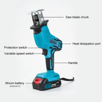 21V Blue Brushless Cordless Sabre Saw - High Torque for Metal Wood Cutting - Nantong Jiasida Electric Tools Co., Ltd. - China