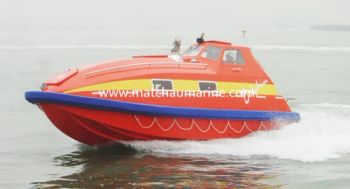 F. R. P. Totally Enclosed Life Boat Free Fall Lifeboat Rescue Boat with Davit - Zhenjiang Matchau Marine Equipment Co., Ltd. - China
