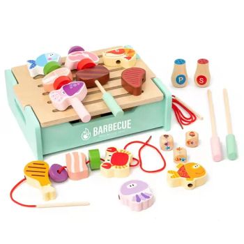 Custom Wooden Simulation Multifunctional Children's Role-Playing Fun BBQ Kitchen Educational Toys for Kids - Ningbo V. K. Industry and Trading Co., Ltd. - China