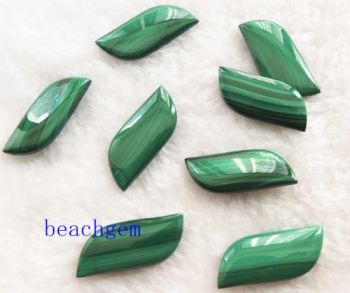 Natural Malachite Leaf Shape Gemstone Loose Beads Grade High Color Green Origin China Model NO. gm0097 Trademark - Beach Gem & Jewelry Co., Ltd. - China