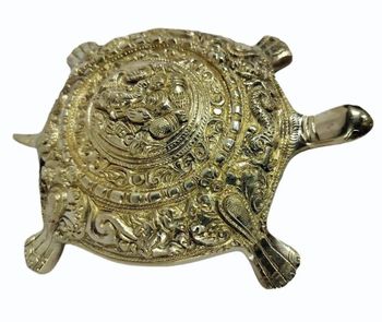 Antique Golden Brass Turtle Statues, For Decoration Price $500 Weight 500g Color Golden Height 4inch Material Brass Design - G.V.Enterprises - India