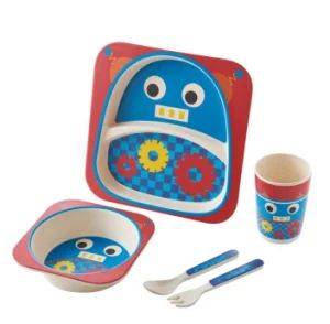 Baby Plates Children Tableware Bamboo Fibre Dinner Set for Kids - Dongguan ShunTa Melamine Products Co., Ltd. - China