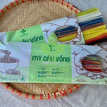 Vietnam Manufacturer's Ecostraws Customized Packing Dried Instant Rice Noodles Good Price Filiform Straight round - EcoStraws Vietnam - Vietnam