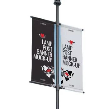 Promotion Custom Printed Logo Outdoor Events Displays Sublimation Campaign Advertising Double Sided PVC Street Light Pole Banner - Hefei Jingyi Image Printing Co., Ltd. - China