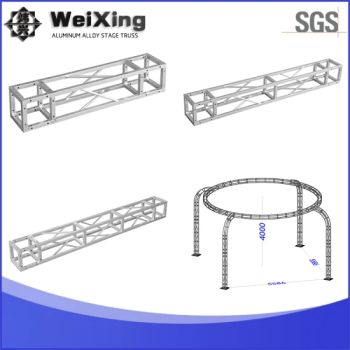 Durable 8'' X 8'' Aluminum Truss for Event Lighting Displays HS Code 76109000 Trademark weixing Connection Way Screw Origin Jiangsu - Wuxi Weixing Decoratestuff Co., Ltd. - China