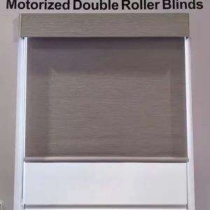 Hotel Blackout Window Blind Pull Rope Type Motorized Double Roller Blind - Vikson Blinds Enterprise Co., Ltd. - China
