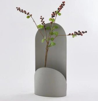 Grey Metal Iron Creative Dry Flower Vases for Home Soft Decoration Tableware - FVB Hardware Co., Ltd. - China
