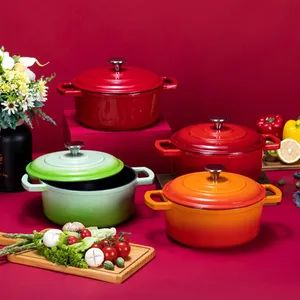 Kitchen Cast Iron Pot Casseroles Dutch Ovens Nonstick Enameled Gradient Ramp Casting Iron Casserole - Hebei Debien Technology Co., Ltd. - China