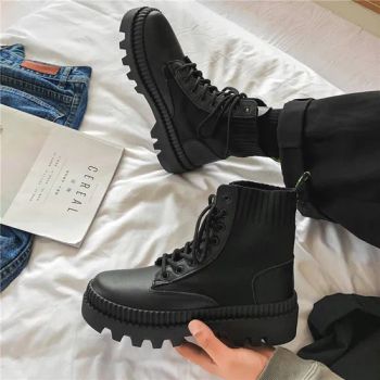 New Custom Men's British Style High Helper Leather Men's Martin Boots - Ruian Douchuan Trading Co., Ltd - China