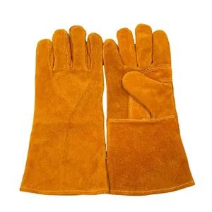 D054 Cowhide Leather Welding Mitts White XL Thick Long 1Y Size XL Durable a Length Long Color White Insulation B Trademark DT - SHANDONG DONGTIE LABOUR SUPPLIES CO., LTD. - China