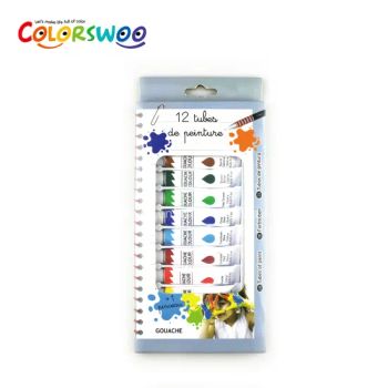 12color 12ml Gouache Paint with 1 PS Brush - Ningbo Colorswoo Art Supply Co., Ltd. - China
