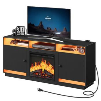 Hoobro TV Stand with LED Lights TV Console Table with Storage Shelves - Zhengzhou Beiao Network Technology Co., Ltd - China