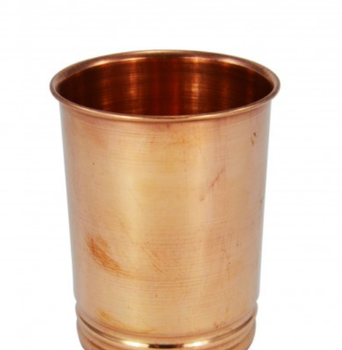 1 Pieces Pure Copper Handmade Ayurveda Glass Cup Usage_condition Must Be Cleaned Regularly For Tasty And Healthy Water Texture Hummer Touched Dotted Body Like Pictures - Dorp Market - India