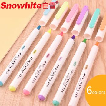 Snowhite Liquid Highlighter Chisel Tip, Fluorescent Ink Highlighters, Soft Color, Purple - Qingdao Changlong Stationery Co., Ltd. - China