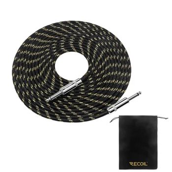 Edge Ics-10 10FT Audio Instrument Cable, Guitar Cable, AMP Cord for Bass & Electric Guitar, Electric Mandolin, Straight 1/4 Inch Metal Connectors, Black & Golde - Avs (Ningbo) Industrial Co., Ltd. - China