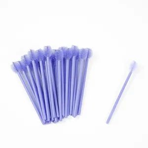 Individual Hygienic Facial Synthetic Hair Cosmetic Disposable Mascara Brushes with Plastic Handle - Taizhou Roushun Brush Industry Co., Ltd - China