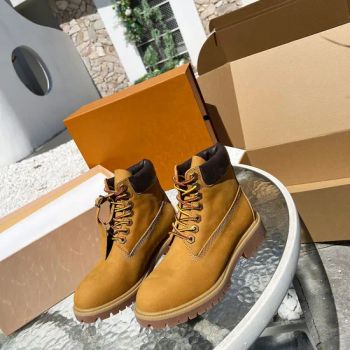 Designer Yellow Lace Martin Boots Unisex Genuine Leather 15D Waterproof 1Y - Guangzhou Hao Second Trading Co., Ltd. - China