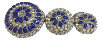 Decorative Box Set Of 3 Material Aluminium Gift Purpose Return Gifting Design Style Ethnic And Traditional Decoration Beads, Stones, And Other Decorative - Narula Handicrafts - India