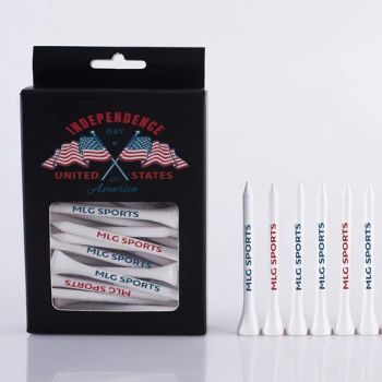 Wholesale Customized Paper Box Package Cheap 70mm 83mm Custom Logo Printed Bamboo Wood Golf Tees - Xiamen Mlg Sports Equipment Co., Ltd. - China