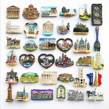 Wholesale Price OEM Manufacturer Personalized Athens Paris Roma Krakow Milan Tallinn Travelling Tourist Custom 3D Poly Resin Polyresin Fridge Magnet Souvenirs - Yiwu Superstar Creation Company - China