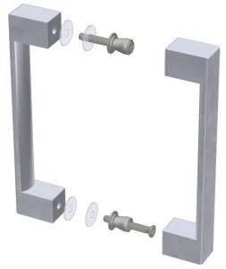 Stainless Steel Glass Push Pull OEM Customized Round Pipe H Shape Glass Door Handle - Suntex Import & Export Trading Co., Ltd. - China