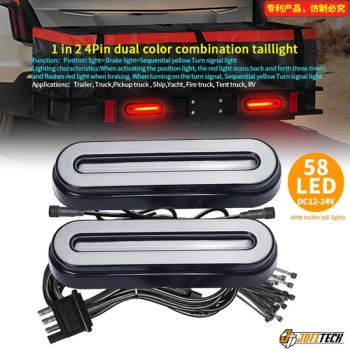 Dynamic Universal LED Truck Tail Light Box Halogen Xenon Indicator Lamp New 12V 24V Compatible for Trailer Stop Rear Brake - Shenzhen JOFI Technology Co. Ltd - China