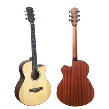 40 Inch Solid Spruce Top Electric Folk Guitars Steel String Acoustic Guitar for Sale - Nantong Sinomusic Enterprise Limited - China