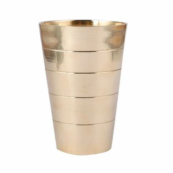 Drinkware Brass Glass Brand Aatm Shape Glass Width 7.5 Cm Color Golden Length 7.5 Cm Condition New Material Brass Height 11.25 - Aatm Wellness And Recreation Llp - India