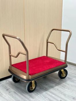 Stainless Steel Hotel Luggage Cart Bellman Cart Trolley Service - Foshan Southbay Hotel Supply Limited - China
