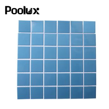 Pool Tiles for Swimming Pool with Ceramic Pool Mosaics Color Blue OEM/ODM Yes Size 300*300 Shape Square Thickness 6mm Model - Shenzhen Poolux Lighting Co., Ltd - China