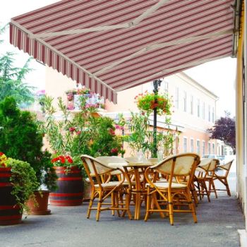 Awning Tarpaulin Laminated Tarpaulin in Red and White Width up to 5.1m HS Code 59031090 Trademark CNUNEED Model NO. - HAINING UNEED INDUSTRIAL MATERIAL CO., LTD. - China