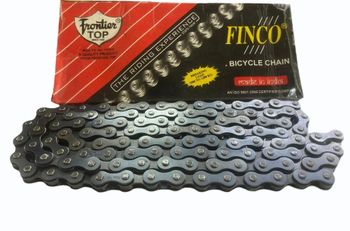 Bicycle Chain 110 links Links 110 Color Black Number of Speeds 1 Material Mild Steel Usage/Application In - Frontier Indl. Corpn/Frontier Softech - India