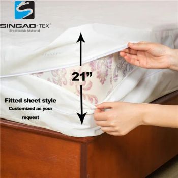 Wholesale Cheap Zippered Non-Woven Knittted Cotton Bamboo Mattress Cover Breathable 360 Degree Package Hotel - Singao-Tex Group - China