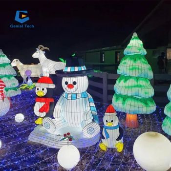 Christmas Festival Lantern Outdoor Customized Snowman Colorful Lantern for Christmas - Sichuan Genial Technology Co., Ltd. - China