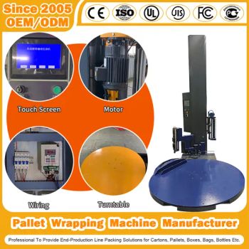 Shrink Packing/Rotary Arm Stretch Roll Film Automatic Pallet Wrapping Machine for Ton Bag/Plastic Raw Materials/Airport Luggage - Elite Machinery Group Co., Ltd - China
