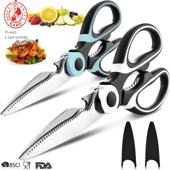 DS-6602 Kitchen Shears, Premium Heavy Duty Shears Ultra Sharp Stainless Steel Multi-Function Kitchen Scissors for Chicken/Poultry/Fish/Meat/Vegetables/Herbs/BBQ - Chongqing Deng's Yaohe Knifeware Co., Ltd. - China