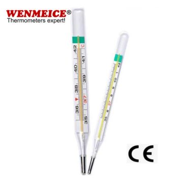 32-42c CE/RoHS/FDA Certificated Red Liquid Mercury-Free Glass Clinical Thermometer for Baby Adults Temperature Measurement - Xi'an Lonn M&E Equipment Co., Ltd. - China