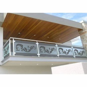 Spigot Based Stainless Steel Glass Balcony Railing Rail Height 750 mm Steel Grade SS 304 Application Balcony Glass Thickness 12 - Dhanlakshmi Steel - India
