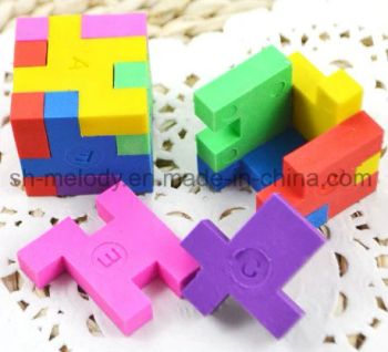 Cute 3D Magic Cube Puzzle Erasers/Rubber/Shape Eraser - Shanghai Melody Industry Co., Ltd. - China