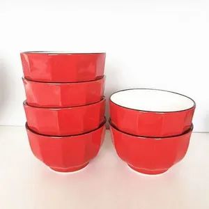 Hot Sale Colorful Red Blue White Summer Colorful Cute Porcelain Ceramic Small Bowl Plate Container for Ice Cream Fruit Dessert - Chaozhou Jiayuehui Tableware Co., Ltd. - China