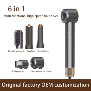 Individual Mold Multi- Styler Hair Dryers System, Auto- Wrap Curler, Paddle Brush, Oval Brush, Concentrator, Gray - Shenzhen Baiyisen Health Technology Co., Ltd. - China