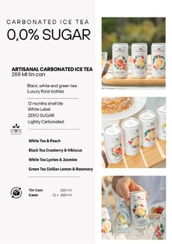 ICE TEA CARBONATED CAN 269 ML Packaging 12 x 269 ML Carbonation Level Carbonated Beverage Type Ready-to-drink Tea Application Context Luxury Resorts - Unan Trading  - Maldives