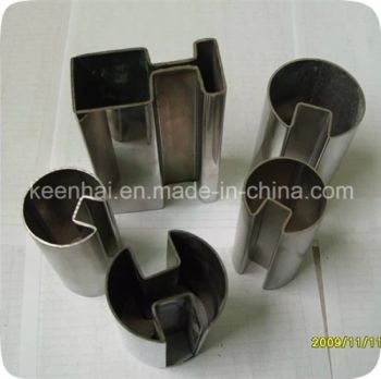 Decorative Slotted Stainless Steel Round Handrail Stair Parts - Foshan Keenhai Metal Products Co., Limited - China