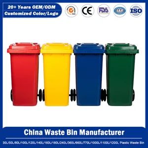 100L 120L 240L 360L 660L 1100L China Trash Can Manufacturer Rubbish Dustbin Wheelies Outdoor Mobile Large Plastic Garbage Can with - Enlightening Plast Co., Limited - China