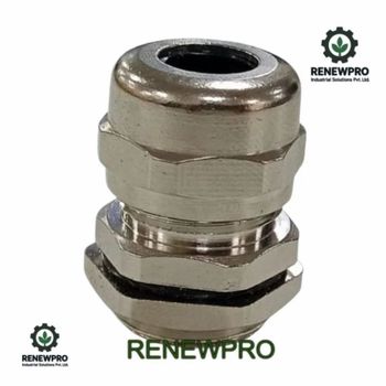 9 mm PG9 Steel Cable Gland Size 9 mm Brand Renewpro Thread Size Pg9 Head Shape Round Finishing Polished Strain Relief - Renewpro Industrial Solutions Private Limited - India