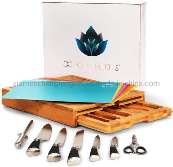 Xosmos Professional Bamboo Cutting Board with Durable 7 Piece Knife Set and BPA-Free Mats - Premium Chopping Boards, Space Saving Butcher Blocks - Kitchen Acces - Xiamen Chengfengxin Industry & Trade Co., Ltd. - China