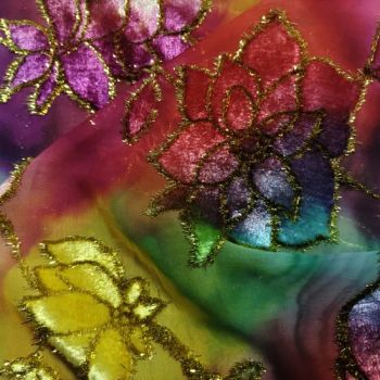Somalia Fabrics Luxrious Lurex Jacquard Velvet Colourful Hand-Printing Fabric - Suzhou Huiyu Textile Co., Ltd - China