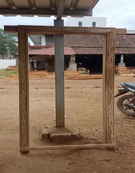 Wooden Frame and windows Size 8x3.5 feet Position Exterior Durability Durable Wood Type Neem Wood Door Thickness 25 mm Material Wood, - New Popular Timbers - India